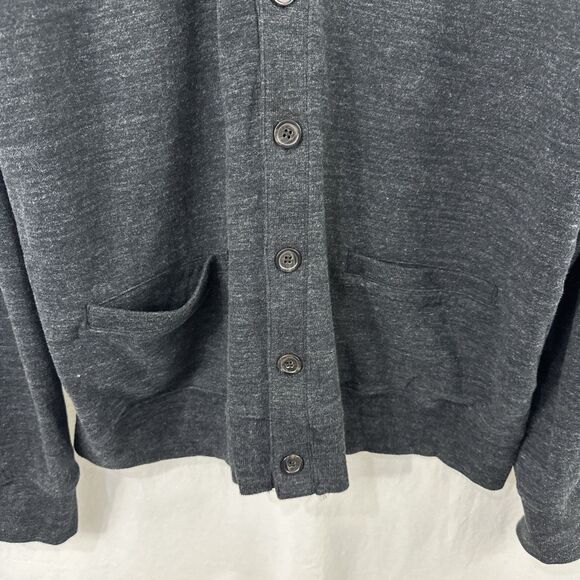 Polo Ralph Lauren Mens Charcoal Double-Knit Shawl Collar Jersey Cardigan Size L - Picture 5 of 10